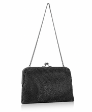 Load image into Gallery viewer, Crystal Mesh Clutch - Black