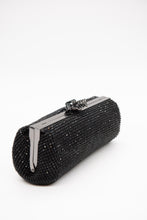 Load image into Gallery viewer, Black Crystal Mesh Clutch