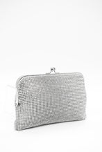 Load image into Gallery viewer, Crystal Mesh Clutch - Silver