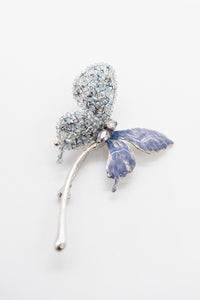 Lavender Butterfly Brooch