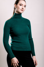 Load image into Gallery viewer, Cashmere Turtle Neck Sweater - Jade