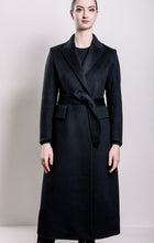Load image into Gallery viewer, Demi-Couture Cashmere Double Breasted Overcoat - Black