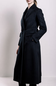 Demi-Couture Cashmere Double Breasted Overcoat - Black