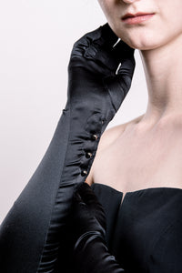 Silk Opera Gloves - Black
