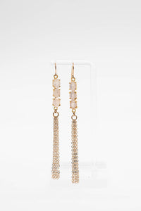 Stone Chain Earrings