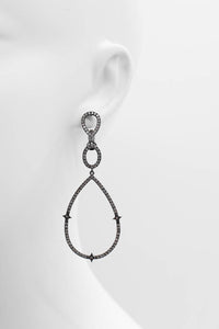 Rhinestone Teardrop Earrings