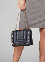 Load image into Gallery viewer, Luana Studded Black Leather Crossbody