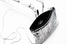 Load image into Gallery viewer, Acrylic Box Clutch with Leather Zippered Pouch
