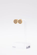 Load image into Gallery viewer, Python gold stud earrings - Ivory