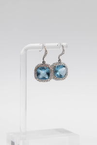 Aquamarine Crystal Earrings