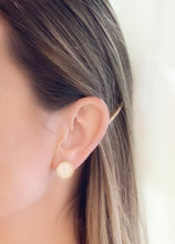 Load image into Gallery viewer, Python gold stud earrings - Ivory