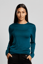 Load image into Gallery viewer, Silk Cashmere Relaxed Fit Crewneck - Teal