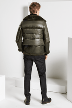 Load image into Gallery viewer, Urban Mixed Media Shearling Parka - Olivine
